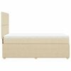 vidaXL Boxspringbett mit Matratze Creme 90x190 cm Stoff