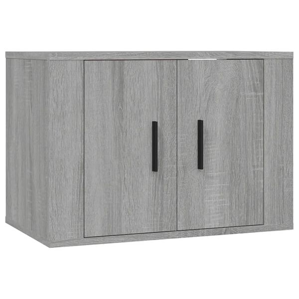 vidaXL 3-tlg. TV-Schrank-Set Grau Sonoma Holzwerkstoff