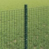 vidaXL Zaun mit Pfosten Gr&uuml;n 0,6 x 25 m Stahl und PVC