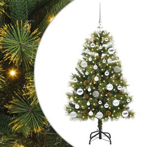 vidaXL K&uuml;nstlicher klappbarer Weihnachtsbaum mit Tannenzapfen 150 cm