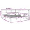 vidaXL Massivholzbett mit Regal ohne Matratze Wei&szlig; 150x200 cm Kiefer