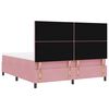 vidaXL LED Boxspringbett mit Matratze Rosa 180 x 200 cm Stoff