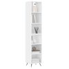 vidaXL Highboard Hochglanz-Wei&szlig; 34,5x32,5x180 cm Holzwerkstoff