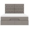 vidaXL Ottoman-Bett mit Matratze Taupe 140x190 cm Stoff
