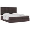 vidaXL Ottoman-Bett mit Matratze Dunkelbraun 180x200 cm Stoff