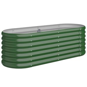 vidaXL Hochbeet Verzinkter Stahl 114x40x36 cm Gr&uuml;n