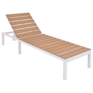 vidaXL Sonnenliege Aluminium und WPC Braun