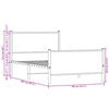 vidaXL Metallbett ohne Matratze Sonoma-Eiche 100x200 cm