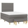 vidaXL Boxspringbett mit Matratze Schwarz 120x190 cm Stoff