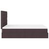 vidaXL Ottoman-Bett mit Matratze & LEDs Dunkelbraun 140x200 cm Stoff