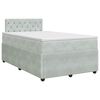 vidaXL Boxspringbett mit Matratze Hellgrau 120 x 190 cm Samt