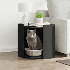vidaXL Katzenklo Schwarz 42x42x51 cm Holzwerkstoff
