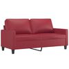 vidaXL 2-Sitzer-Sofa Weinrot 140 cm Kunstleder
