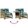 vidaXL 7-tlg. Garten-Lounge-Set mit Kissen Impr&auml;gniertes Kiefernholz