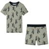 vidaXL Kinderpyjama mit Kurzen &Auml;rmeln Hellkhaki 104