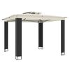 vidaXL Pavillon mit Doppeldach Creme 2,94x2,94 m Stahl