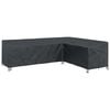 vidaXL M&ouml;belbezug 286 x 222 x 80 cm 600D Oxford Stoff L-Form Schwarz