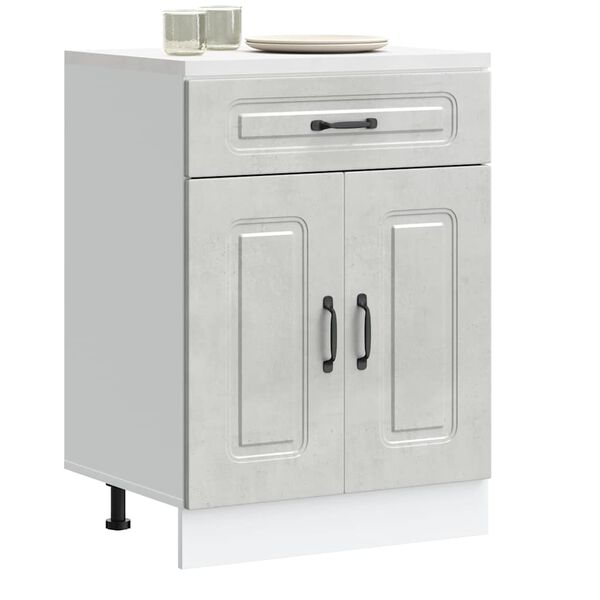 vidaXL Küchenunterschrank Kalmar Betongrau Holzwerkstoff