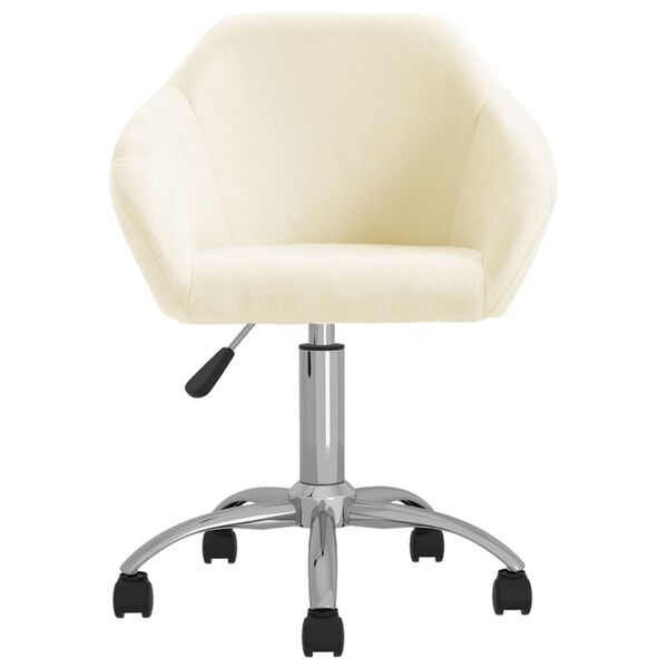 vidaXL Esszimmerst&uuml;hle 2 Stk. Drehbar Creme Stoff