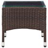 vidaXL 4-tlg. Garten-Lounge-Set mit Auflagen Poly Rattan Braun