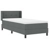 vidaXL Boxspringbett mit Matratze Dunkelgrau 200 x 100 cm Polyester