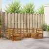 vidaXL Sofagarnituren 6 pcs Natur Massivholz Akazie