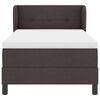 vidaXL Boxspringbett mit Matratze Dunkelbraun 90 x 190 cm Stoff