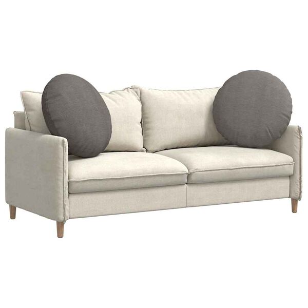 vidaXL Sitzkissen 2 pcs Hellgrau &Oslash; 60 cm Cordstoff