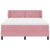 vidaXL Boxspringbett mit Matratze mit Kopfteil Rosa 160 x 200 cm Samt