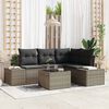 vidaXL Gartensofa-set 5 pcs Grau Poly-Rattan