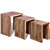 vidaXL 3-tlg. Satztisch-Set Altholz Teak
