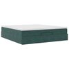 vidaXL Ottoman-Bett mit Matratze Dunkelgrün 180x200 cm Samt
