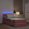 vidaXL Bett mit Stauraum und LED mit Matratze Rosa 100 x 200 cm Samt