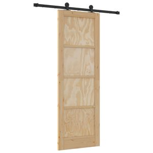 vidaXL Schiebet&uuml;r ORKDAL Natur 73,5 x 211 cm Massives Kiefernholz