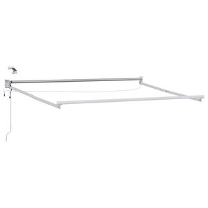 vidaXL Elektrisches Markisenrahmen Wei&szlig; 2,5 x 2 m Aluminium