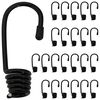 vidaXL Haken 24 Stk. Schwarz 4 mm x 5 cm Stahl