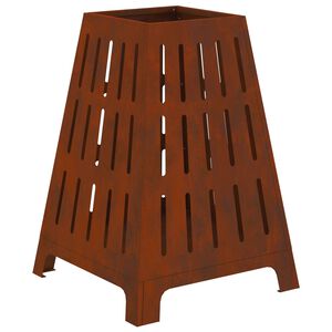 vidaXL Feuerschale Rostoptik 50 x 50 x 70 cm Wetterfeststahl