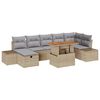 vidaXL Gartensofa-set 8 stk. Beige Poly-Rattan