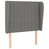 vidaXL Kopfteil mit Ohren Dunkelgrau 83x23x118/128 cm Stoff