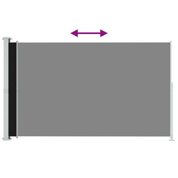 vidaXL Seitenmarkise Ausziehbar 180x300 cm Schwarz