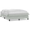 vidaXL Boxspringbett mit Matratze Hellgrau 160x220 cm Samt