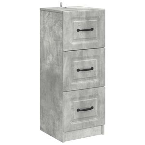 vidaXL Schubladenschrank Betongrau 33 x 34,5 x 87 cm Holzwerkstoff