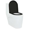 vidaXL Toilettensitz Schwarz 49 x 36 x 4 cm Duroplast