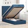 vidaXL Ottoman-Bett mit Matratze Blau 100x200 cm Stoff