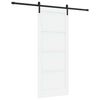 vidaXL Schiebet&uuml;r 86 x 211 cm Holzwerkstoff Wei&szlig; und Schwarz
