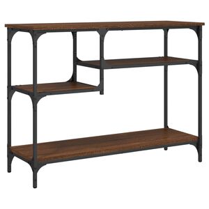 vidaXL Konsolentisch mit Ablagen Braun Eichen-Optik 100x35x75 cm