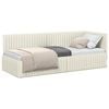 vidaXL Eckbettgestell Creme 80 x 200 cm Samt