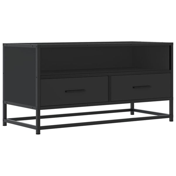 vidaXL TV-Schrank Schwarz 80x34,5x40 cm Holzwerkstoff und Metall