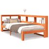vidaXL Massivholzbett mit Regal ohne Matratze Wachsbraun 90x200 cm