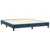 vidaXL Boxspringbett mit Matratze Dunkelblau 160x200 cm Samt